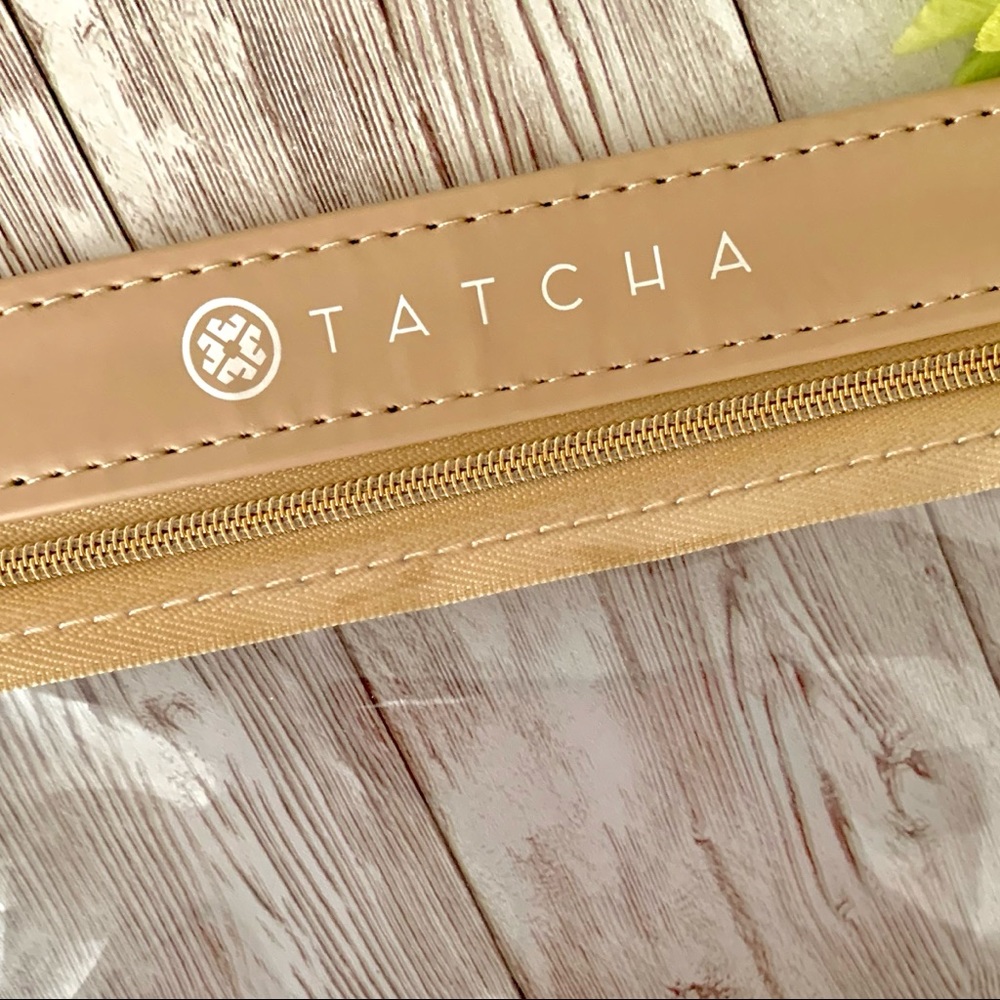 Tatcha Cosmetics Bag Travel Makeup Golden Beige - Picture 3 of 7